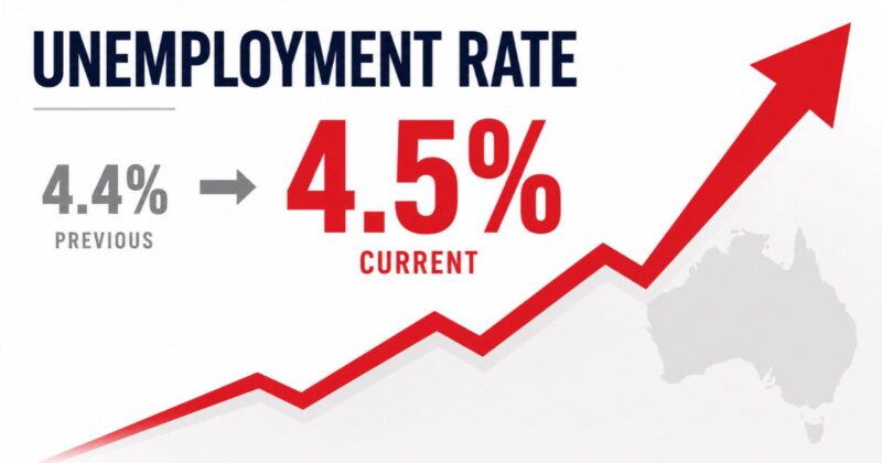 Australia unemployment rate rises to 4.5% as employment falls in July